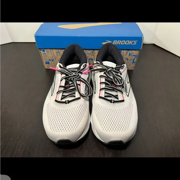 Brooks Ariel GTS 23 Running Shoes Gray/Black/Pink Womans Size 8.5 2E Extra Wide
