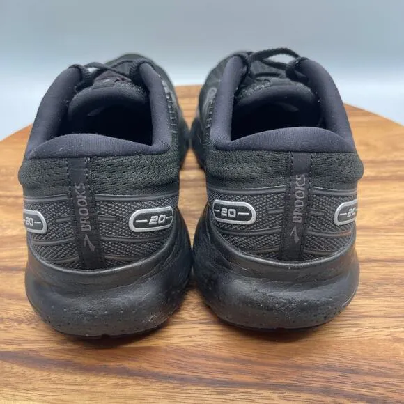 Brooks Glycerin GTS 20 Shoes Mens Size 10 Wide 2E Triple Black Running Comfort