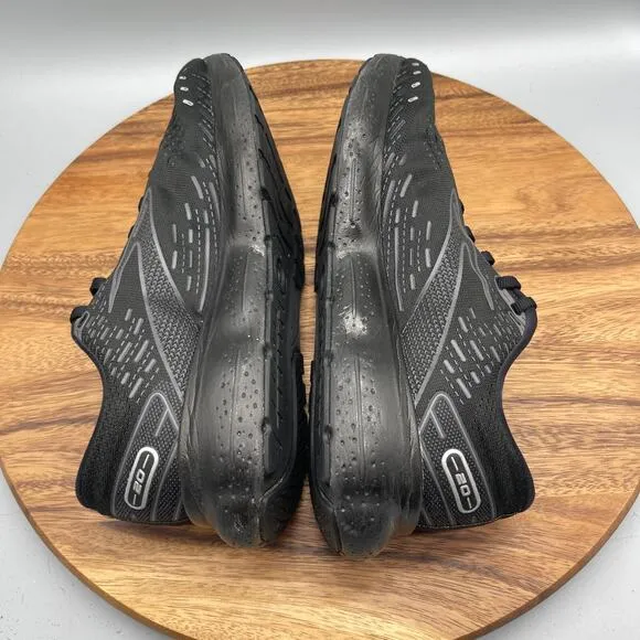 Brooks Glycerin GTS 20 Shoes Mens Size 10 Wide 2E Triple Black Running Comfort