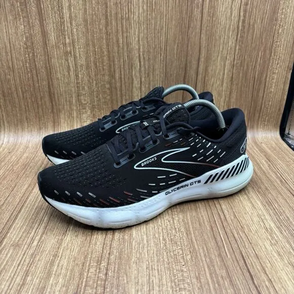 Brooks Glycerin GTS 20 Womens Size 11 B (men 9.5) Black Running Shoes Sneakers