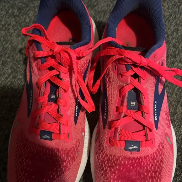 Brooks Launch 9 Women Size US 7 1203731B604 Running Shoes Pink Fuchsia Cobalt