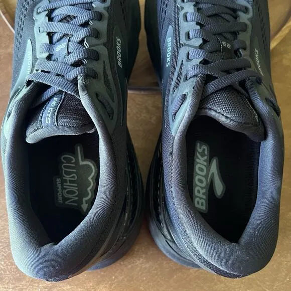 Brooks Womens Adrenaline GTS 23 1203812E020 Black Running Shoes Sneakers 9.5 M