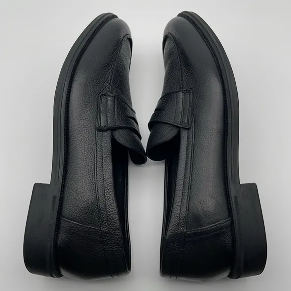 Brown Bilt Pebble Grain Leather Black Penny Loafers Men 11