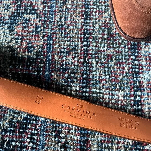 Brown Suede Loafers and belt for Men