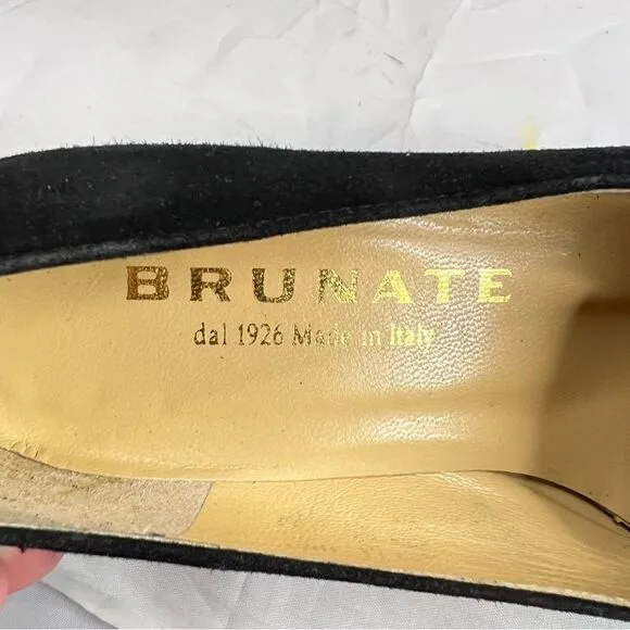 BRUNATE loafer 31891 neroWomen loafers in black nubuck leather w/ a small heel