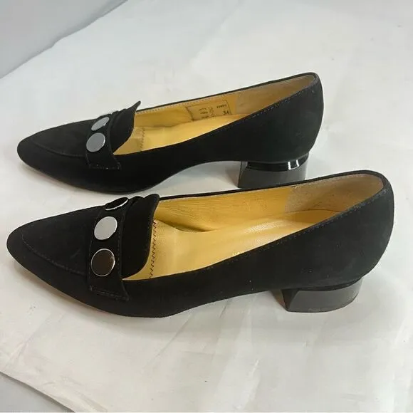 BRUNATE loafer 31891 neroWomen loafers in black nubuck leather w/ a small heel