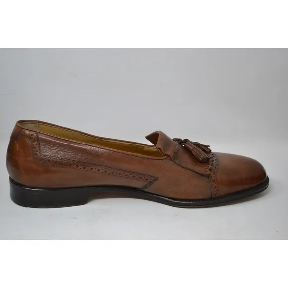 Bruno Magli Italy Brandy Montreal Tassel Loafers Shoes Mens Brown Size 9M 13826