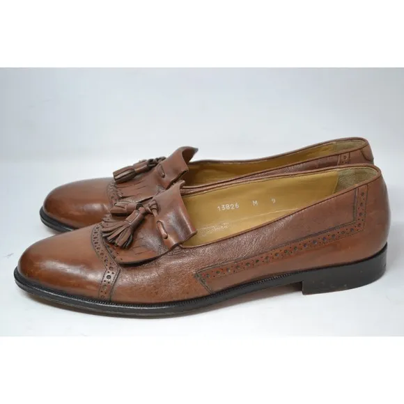 Bruno Magli Italy Brandy Montreal Tassel Loafers Shoes Mens Brown Size 9M 13826
