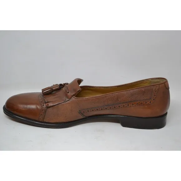 Bruno Magli Italy Brandy Montreal Tassel Loafers Shoes Mens Brown Size 9M 13826