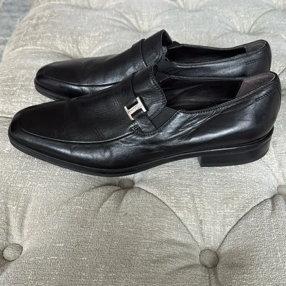 Bruno Magli Loafers Mens Size 11. 5 Black Leather Dress Shoes‎