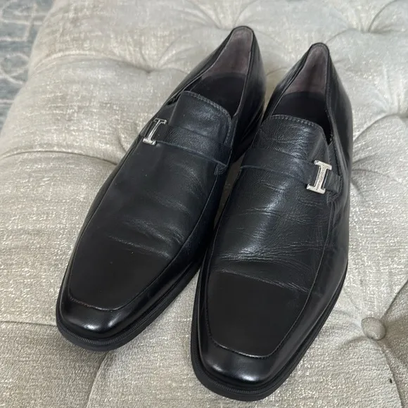 Bruno Magli Loafers Mens Size 11. 5 Black Leather Dress Shoes‎