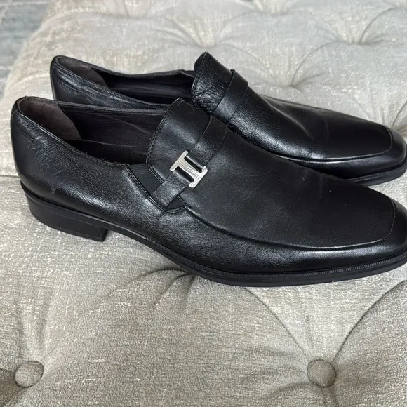 Bruno Magli Loafers Mens Size 11. 5 Black Leather Dress Shoes‎