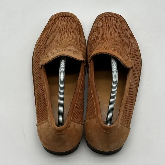 Bruno Magli Tan Leather Suede Loafers Men’s Size 11  M