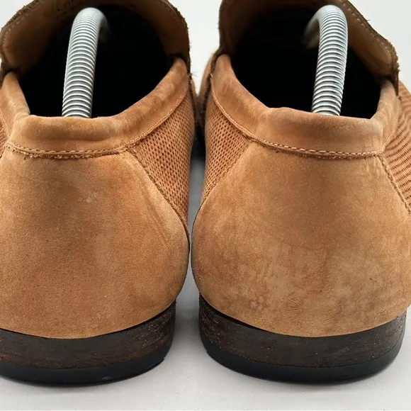 Bruno Magli Tan Leather Suede Loafers Men’s Size 11  M