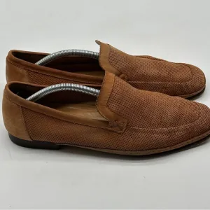 Bruno Magli Tan Leather Suede Loafers Men’s Size 11  M