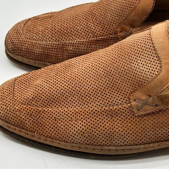 Bruno Magli Tan Leather Suede Loafers Men’s Size 11  M