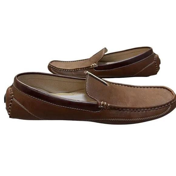 Bruno Marc Driving Moccasins Loafers Mens 13 Brown Slip On Shoes Italian Style