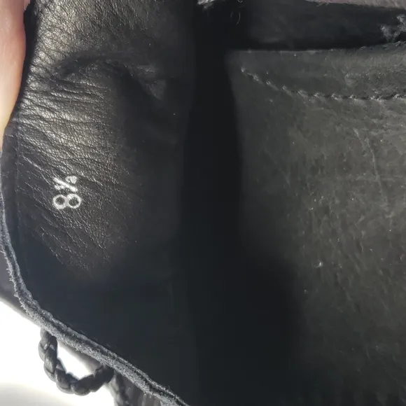 Bugatchi Black Suede Driving Shoes Size 8.5 Moccasins Tie Front Loafers