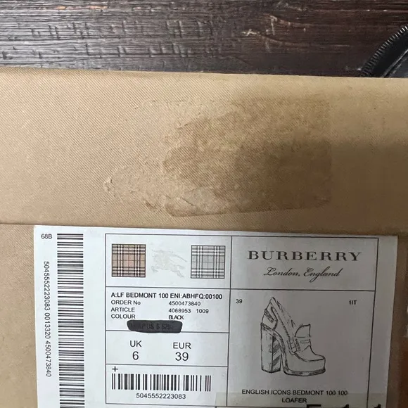 Burberry Loafer Heel Block Bargain 39 Women Shoes Loafers LTD Collection.