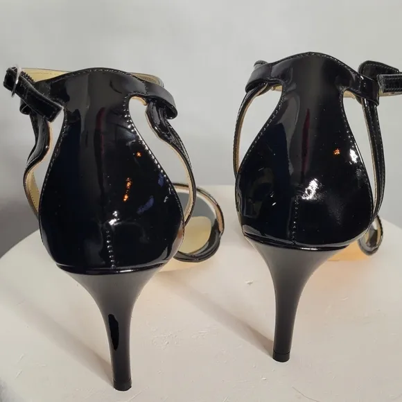 Butter Black Patent Leather Sandals Size 7M