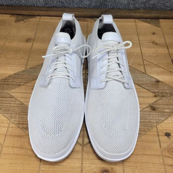 BYLT Mens Lido Knit Sneakers Shoes White Synthetic Lace Up Size 12 Comfort