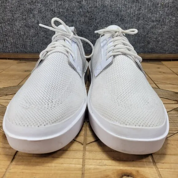 BYLT Mens Lido Knit Sneakers Shoes White Synthetic Lace Up Size 12 Comfort