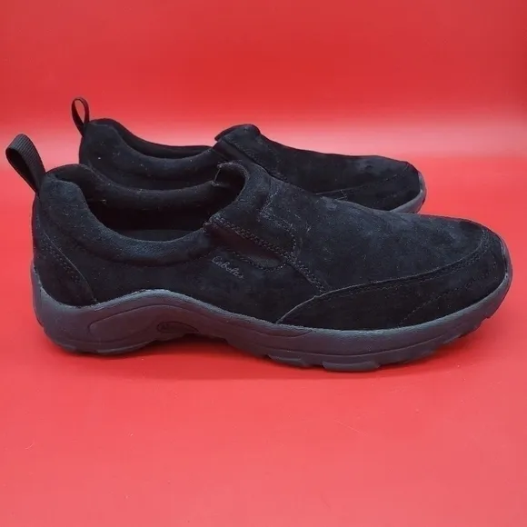 Cabela's Shoes Mens 10.5 M Suede Leather Slip On Moccasins Black
