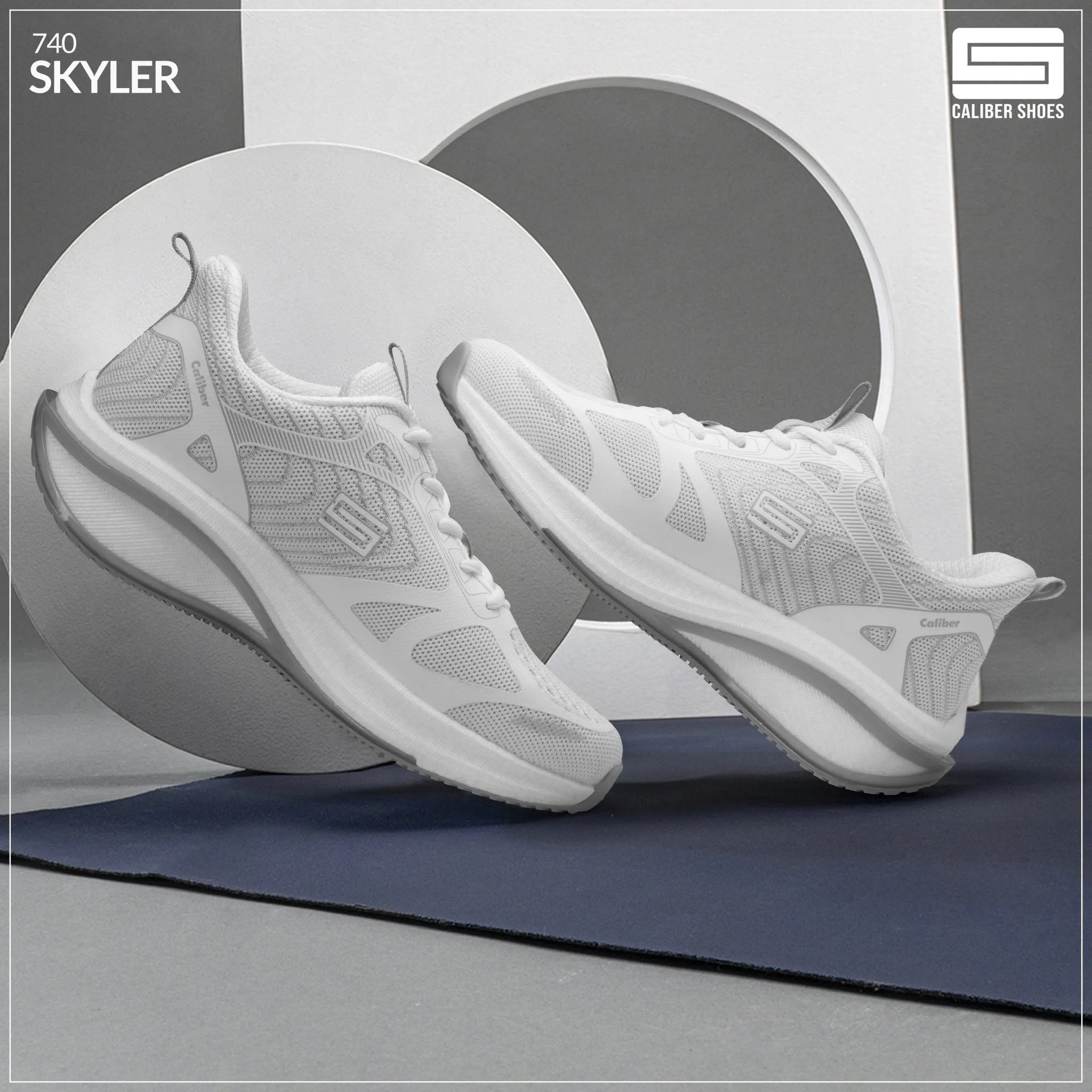 Caliber Shoes Light Grey Sport Shoes For Women/Men (Skyler 740)