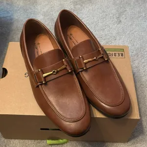 Call It Spring Mens Brown Loafers dress shoes slip on Size 9 Medium (D, M)