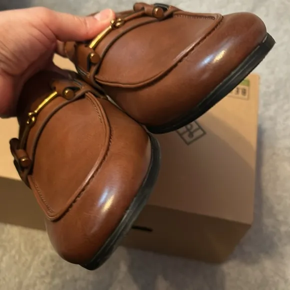 Call It Spring Mens Brown Loafers dress shoes slip on Size 9 Medium (D, M)