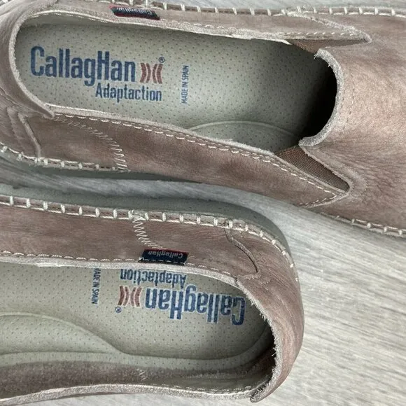 CallagHan Shoes Men 43 US9 Abiatar Slip On Mocassins Loafers Leather Sand 84701