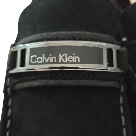 Calvin Klein Mario Suede Black Loafers Size 9M