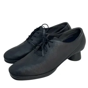 CAMPER Heels Shoes Soft Black Leather Loafer Lace Up Size 39