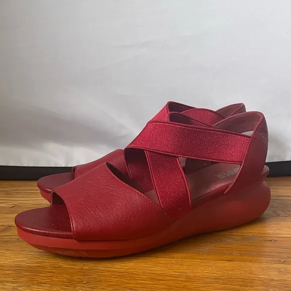 Camper Red Balloon Sole Sandals Elastic Bands 41