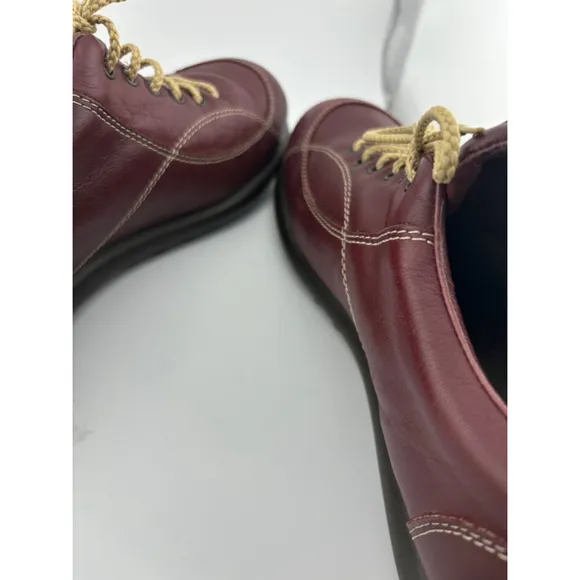 Camper Shoes Burgundy Leather Size EU 41