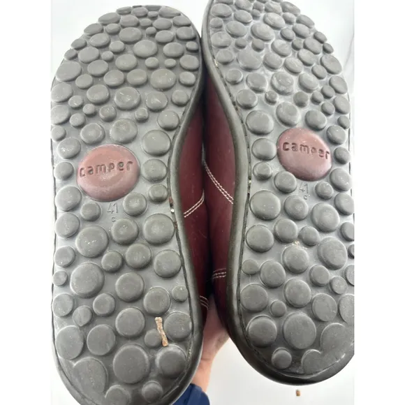 Camper Shoes Burgundy Leather Size EU 41
