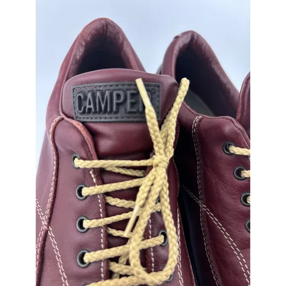 Camper Shoes Burgundy Leather Size EU 41
