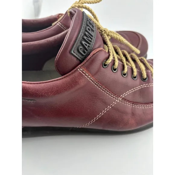Camper Shoes Burgundy Leather Size EU 41