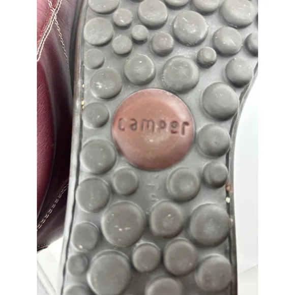 Camper Shoes Burgundy Leather Size EU 41