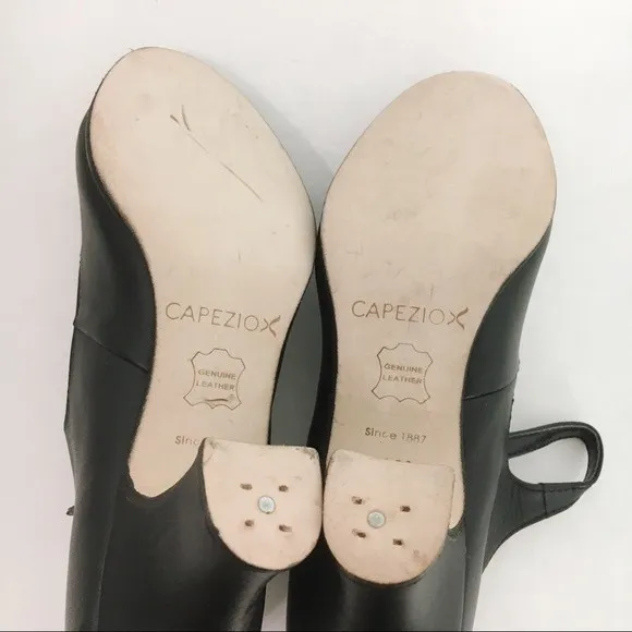 Capezio 653 Big Girls Womens SZ 4 Manhattan Character Black Dance Shoes Heels
