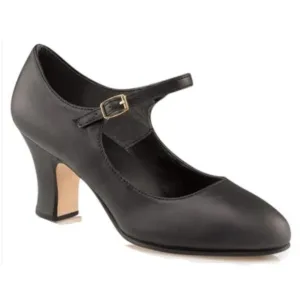Capezio 653 Big Girls Womens SZ 4 Manhattan Character Black Dance Shoes Heels
