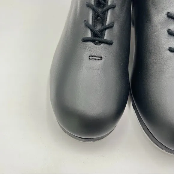 Capezio Women's CG19 Cadence Black Leather Lace Up Oxford Tap Dance Shoes 11 NEW