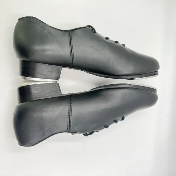 Capezio Women's CG19 Cadence Black Leather Lace Up Oxford Tap Dance Shoes 11 NEW