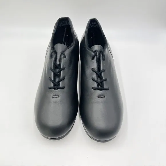 Capezio Women's CG19 Cadence Black Leather Lace Up Oxford Tap Dance Shoes 11 NEW