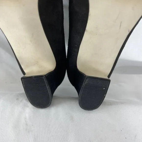 Career Moves Avila Vintage 90s Suede Ballerina Block Heel Shoes