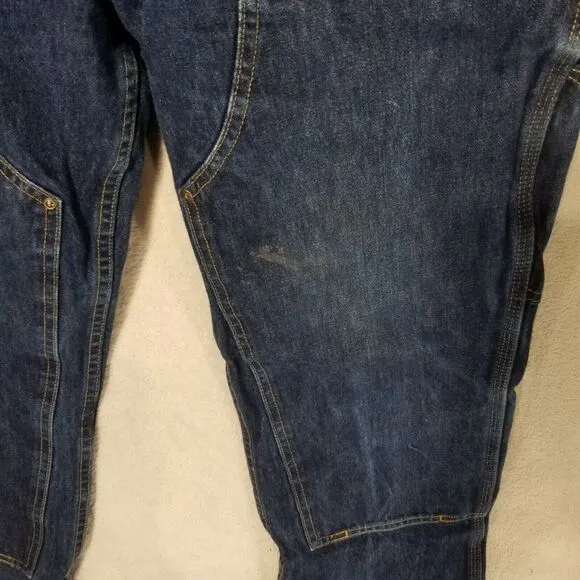 Carhartt Double Knee Denim Relax Stretch Jeans 34x32 Made In Mexico 103890 L10