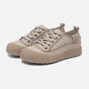 Casual Top Layer Leather Sneakers