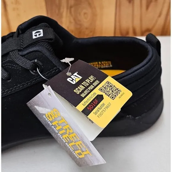 Caterpillar Hex Black Suede Men's Shoes Size 9