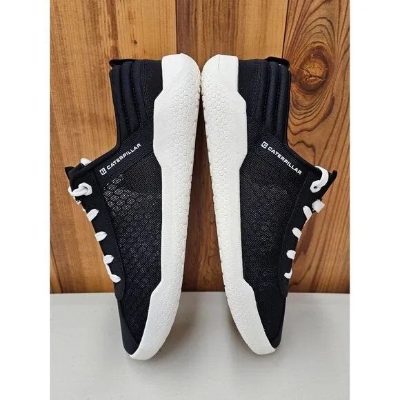 Caterpillar Hex CAT Black White Sole Men's Shoes Size 9.5