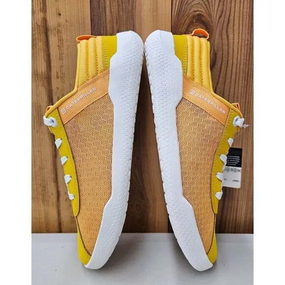 Caterpillar Hex CAT Yellow White Sole Women's Shoes Size 8